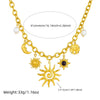 316L Stainless Steel Golden Starfish Moon Sun Shaped Pendant Necklace For Women Romantic Neck Chain Holiday Gift - Image 2