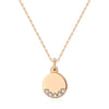 Rose Gold Color Round Coin Pendant Necklaces for Women Simple Zircon Glossy Pendant Party Jewelry - Image 6
