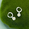 1Pair Simple Cute Daisy Flower Pendant Stud Earrings For Women Sweet Earrings Wedding Party Jewelry Gift - Image 3