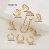 9 Pcs Simple Zircon Ear Cuffs Non-Piercing for Women Dainty Gold Color Clip On Cartilage Earrings Hoop Cuffs Fake Earing Jewelry - Image 6
