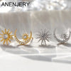 Star Moon Cubic Zirconia Stud Earrings for Women Girl Jewelry Party Gifts - Image 1