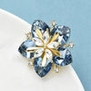 Pretty Crystal Peach Blossom Brooches For Women Men 2-color Charming Shining Flowers Party Office Brooch Pins Gifts - Image 6