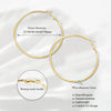 Stainless Steel Big Circle Hoop Earrings for Women,Gold Plated 25mm-70mm Loop Jewelry - Image 6