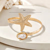 Bohemia Simple Adjustable Upper Arm Cuff Bracelet for Women Starfish Pearl Zircon Leaf Star Moon Open Bangle Party Jewelry Gifts - Image 2