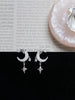 Earrings for Girls Asymmetrical Shining Star Moon Orecchini Donna Kolczyki - Image 12