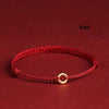 Hand Braided Red Rope Bracelet Copper Lucky Bead Hand Rope Couple Bracelet Simple Buckle Ethnic Female Accessory - Image 10