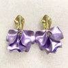 Gold Color Metal Leaf Acrylic Petal Flower Drop Earrings For Women Rose Pink Blue Orange Green Colors - Image 18