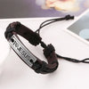 Vintage Christian Alloy Wrap Leather Cuff Bangle Religious Bracelet "I Love Jesus" Wristband - Image 1