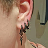 1 or 2 Pairs 316L Spike Dangle Drop Hoop Earrings for Women Stainless Steel Hoops Cuff Cartilage Men‘s Geometric Punk Earrings - Image 5