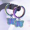 Rainbow Hoop Boucle Oreille Heart Snake Charm Earring Stainless Steel Earrings For Women Men Kpop Accessories Gift - Image 9