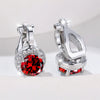 Mystic Rainbow Crystal Round Stone Clip Earrings For Women Rose Gold Silver Color Multicolor Zircon Jewelry Simple Gifts - Image 5