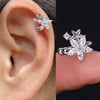 Adjustable Ear Cuff No Piercing with Cubic Zirconia Butterfly and Flower Designs - Image 17