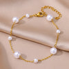 20+5cm Anklets for Women Stainless Steel Shell Starfish Imitation Pearl Leg Bracelets Gold Color Beach Summer Bodychain Jewelry - Image 7