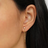 Rhinestone Stainless Steel Drop Earrings Bohemian Chain Earrings Women's Jewelry - Image 4