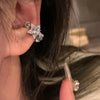 1PC Shiny Zircon Star Clip Earrings for Women Girl Simple Sweet Party Ear Cuff Silver Color Light Jewelry Gift - Image 4