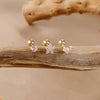3PCS Women's Stainless Steel Flower Small Stud Earrings Set Outdoor Travel Carnival Party Festival Dressing Gifts - Image 8