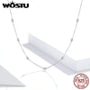 Mossanite Station Wedding Chain Necklace For Women, Silver Gold Diamond Cut Bty Layering Choker Necklaces - Image 4