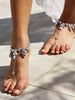 Stonefans Leaf Shape Rhinestone Anklet Chain for Woman Jewelry Sexy Sparkling Crystal Hand Accessories Exotic Halloween Costumes