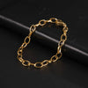 Ladies' Bracelet Stainless Steel Simple Box Chain Oval Chain Welded Chain Stackable Minimalist Adjustable Bracelet Jewelry Gift - Image 1