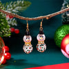 Christmas Snowman Imitation Pearl Drop Earrings for Women Shiny Rhinestone Snowflake Dangle Earring Year Jewelry - Image 15