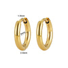 1 Pair Titanium Classic Hinged Huggie Hoops Minimalist 18G Platinum Plated Lightweight Earlobe Earrings - Image 12