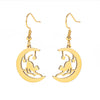 Moon Star Cat Earrings for Women Stainless Steel Animal Drop Earring Girls Lovely Kitten Jewelry Birthday Gifts - Image 8