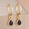 2PCS Vintage Stainless Steel Gold Plated Zircon Dangle Earrings For Women Small Water Drop Earrings Punk Unisex Rock Jewelry - Image 3