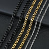 3/5/7mm Stainless Steel Cuban Link Chain Classic Punk Personality Jewelry Simple Hip-hop Couple Necklace for Men Women - Image 2