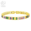 Noble Silver Bracelet Chain Color Crystal Hand Jewelry For Women Charm Wedding Gift Party 18cm - Image 26