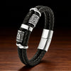 Punk Viking Style Bracelet Stainless Steel Compass Norse Runes Amulet Beads Braided Multilayer Leather Bracelet - Image 2