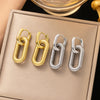 Retro Double Loop Design Drop Earring Gold Silver Color Geometric Round Earrings for Women Girls Punk Hip Hop Jewelry G - Image 5