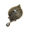 Sunspicems Retro Gold Color Vinage Brooch Full Gray Rhinestone Turkish Dsign Circular Badge Ethnic Party Jewelry Gift - Image 8
