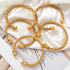 Stainless Steel Gold Color Wire Knot Bracelet Hip Hop Women Men Open Cuff Bangle Pulseira Bileklik Jewelry Gifts - Image 2