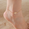 Stainless Steel Bohemia Gold Color Aircraft Anklets Two Layer Foot Legs Anklet Foot Chain Jewelry Accessories Gifts - Image 7