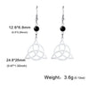 Goth Stainless Steel Earring Triple Rune Moon Phase Pentagram Earrings Woman Men Vintage Jewelry Ear Piercing Witch Knot - Image 14