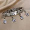 Inlaid Zircon Starfish Turtle Pendant Stainless Steel Cuff Bracelet Bangle For Women Elastic Adjustable Jewelry - Image 10