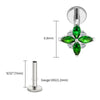 Titanium Marquise Flower Helix Stud 16G Four-Petal CZ Floral Cartilage Tragus Conch Ear Piercing Jewelry - Image 25