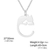 Kitten Cat Pendant Necklace For Women Stainless Steel Cold Color Lovely Cats Animal Neck Chain Jewelry Gift - Image 8
