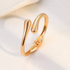 Stainless Steel Teardrop Shaped Bangle For Women Simple Chunky Gold Silver Color Adjustable Cuff Open Bracelet Jewelry - Image 5