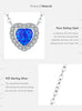 MODIAN Real 925 Sterling Silver Exquisite Blue Opal Heart Pendant Necklace For Women Fine Jewelry Romantic Anniversary Gifts