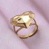Abstract Hollow Irregular Open Adjustable Stainless Steel Rings Gothic Irregular Geometric Hammered Heart Lover Jewelry Rings - Image 46