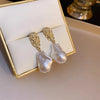Retro Baroque Irregular Imitation Pearl Geometry Water Drop Earring for Women European American Jewelry Gift - Image 3