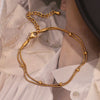 Double Layered Round Bead Snake Chain Gold Plated Jewelry 316L Stainless Steel Anklet Gift - Image 6