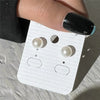 Korean Women Earrings 12 Pair/Set Beige White Pearl Simple Earrings Wedding Jewelry For Gift Valentine's Day gift - Image 7
