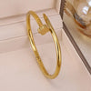 3Pcs Gold Plated Stainless Steel Clover Bracelet Set For Women, Lucky Four Leaf Charm Bangle Jewelry Gift - Image 4