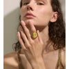 Candy Multi-Color White Pink Blue Yellow Resin Adjustable Ring Gold Color Stainless Steel Summer Jewelry Gift - Image 2