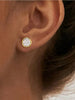 Diamond Round Stud Earrings for Women Silver Wedding Earring Jewelry Gifts - Image 5