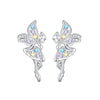Silver Cat panda koala deer unicorn elephant Zircon Earrings for Women Jewelry Wedding Birthday Gift - Image 19