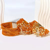 Chunky Orange Leather Bracelet for Women Geometric Heart Stars Braided Cuff Bangle Bracelets Jewelry Gifts - Image 5
