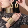 4pcs/set Vintage Leather African Jewelry Set Choker Necklace Bracelet Earrings Set For Women Collar Necklace Set Jewelry Gifts - Image 2